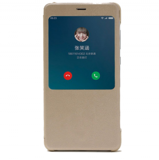 Чехол книжка с окошком Smart Display для смартфонов Xiaomi Note 4 Gold 1163000017